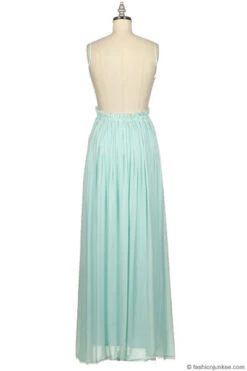 Backless Open Back Crochet Maxi Full Length Bridesmaid Dress-Mint -LumiWear Store crochet maxi mint4