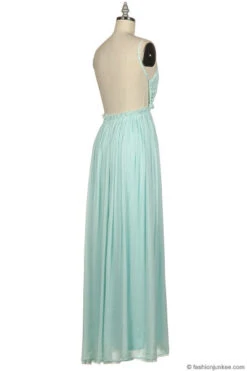 Backless Open Back Crochet Maxi Full Length Bridesmaid Dress-Mint -LumiWear Store crochet maxi mint5