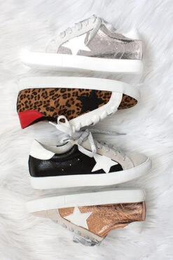 FLASH DEAL: Metallic Lace Up Low Top Star Sneakers-Silver (Size 11) 7 FLASH DEAL: Metallic Lace Up Low Top Star Sneakers-Silver (Size 11) -LumiWear Store dale allcolors2