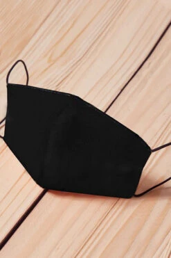 Cotton Washable Face Mask Reusable Cloth Face Covering With Slot For Filter-Black -LumiWear Store facemask hm1139 black3