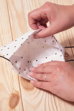 Cotton Washable Face Mask Reusable Cloth Face Covering With Slot For Filter-Black -LumiWear Store facemask hm1139 model3 5