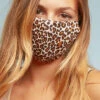 Cotton Washable Face Mask Reusable Cloth Face Covering With Slot For Filter-Leopard Print