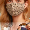 Stretch Cotton Washable Face Mask Reusable Cloth Face Covering With Filter Pocket-Cheetah Print