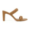 Braided Woven Heels-Camel Brown