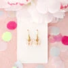Granola + Barley Butterfly Earrings-White