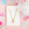 Granola + Barley Butterfly Necklace-Pink
