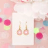 Granola + Barley Donut Earrings-Pink