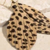 Animal Print Feather Earrings-Leopard Print