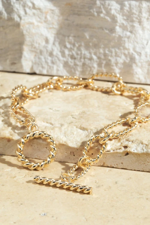 Chain Link Bracelet-Gold 2 Chain Link Bracelet-Gold - Image 2