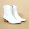 High Top Western Cowboy Boots-White