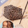 Kids Cotton Washable Face Mask Reusable Cloth Face Covering With Slot For Filter-Cheetah Print