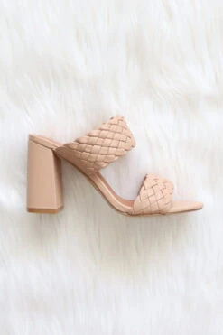 Chunky Braided Woven Heels-Nude Beige -LumiWear Store meg 1 nude4
