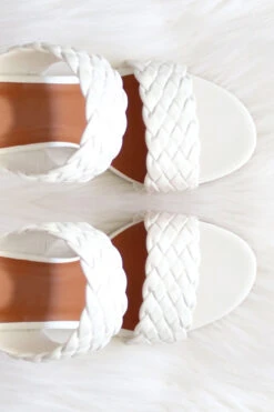 Chunky Braided Woven Heels-White -LumiWear Store meg 1 white3 1