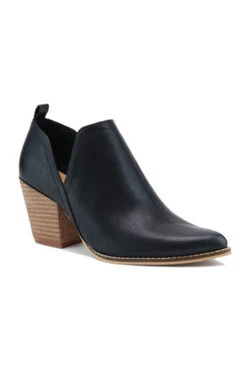 Ankle Slit Side Cutout Closed Toe Booties With Block Heel-Taupe -LumiWear Store misty 01 taupe3