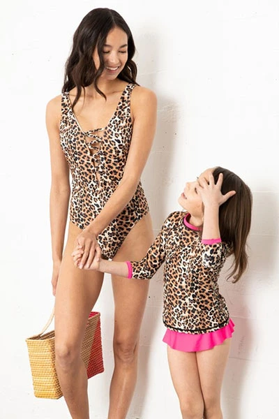 Caged Low Cut V-Neck Animal Print One Piece Swimsuit-Cheetah Leopard Print 4 Caged Low Cut V-Neck Animal Print One Piece Swimsuit-Cheetah Leopard Print - Image 4