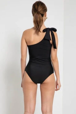 One Shoulder One Piece Swimsuit-Black -LumiWear Store oneshoulder swimsuit f1803 black3