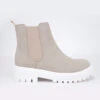 Chelsea Ankle Boots With Lug Sole-Taupe