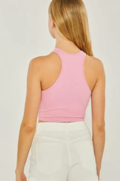 LumiWear Store -LumiWear Store ribbed crop tank 2997ty pink3 2