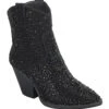 Rhinestone Cowgirl Western Booties Cowboy Boots-Black
