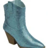 Rhinestone Cowgirl Western Booties Cowboy Boots-Turquoise Blue