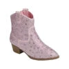 KIDS Girls Rhinestone Cowgirl Western Booties Cowboy Boots-Pink (Kids Size)