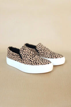Platform Casual Animal Print Slip On Shoes-Leopard Print