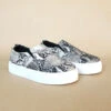 Platform Casual Animal Print Slip On Shoes-Snake Skin Print