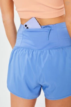 Active Running Shorts With Back Zipper Pocket-Light Blue 6 Active Running Shorts With Back Zipper Pocket-Light Blue -LumiWear Store running shorts 6736ph blue3