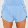 Active Running Shorts With Back Zipper Pocket-Light Blue