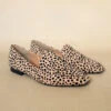 Classic Closed Toe Loafer Flats Shoes-Leopard Print