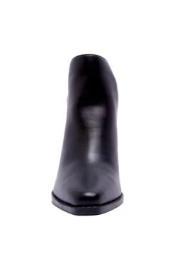 Faux Leather Pointy Toe Side Cutout Booties-Black 7 Faux Leather Pointy Toe Side Cutout Booties-Black -LumiWear Store slay 70 black4