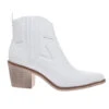 Star Cowgirl Western Booties Rodeo Cowboy Boots-White